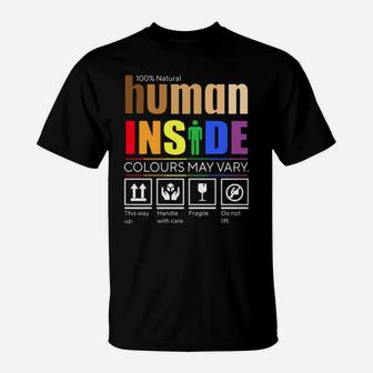 Human Inside Colours May Vary Lgbt T-Shirt - Monsterry
