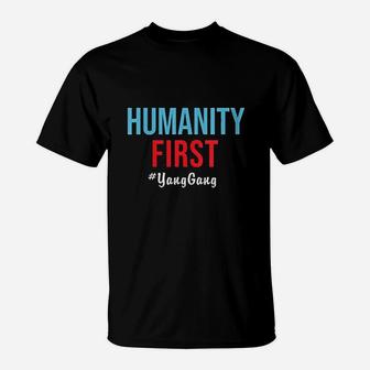 Humanity First Andrew Yang Gang T-Shirt | Crazezy