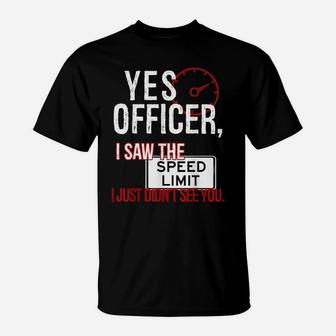 Humor Driver Police Mechanic Gift Car Mechanics Tee T-Shirt | Crazezy
