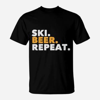 Humorous Skiing Enthusiast Travel Sayings T-Shirt - Monsterry