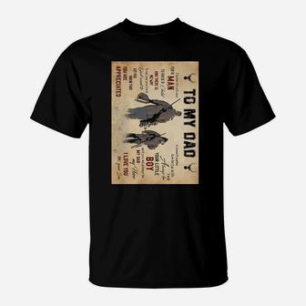Hunting To My Dad I Know It's Not Easy For A Man T-Shirt - Monsterry