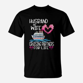 Husband And Wife Cruising Partners For Life T-Shirt - Thegiftio UK