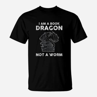 I Am A Book Dragon Book Lover T-Shirt | Crazezy