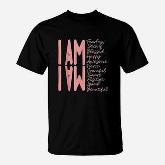 I Am Fearless, I Am Strong I Am Blessed T-Shirt - Thegiftio UK
