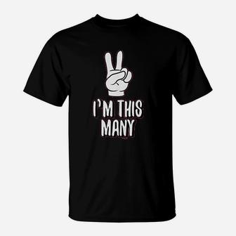 I Am This Many Two Year Old Birthday T-Shirt | Crazezy UK