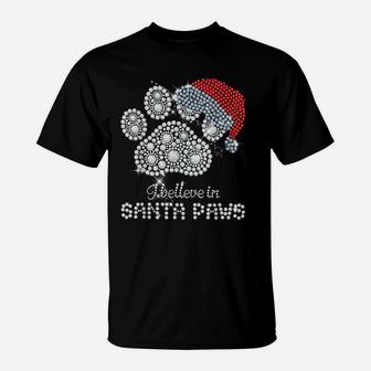 I Believe In Santa Paws Cat Dog Lovers Christmas Xmas Gift T-Shirt | Crazezy AU