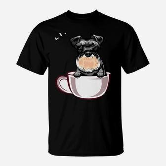 I Like Coffee My Dog Schnauzer And Maybe 3 People T-Shirt | Crazezy AU
