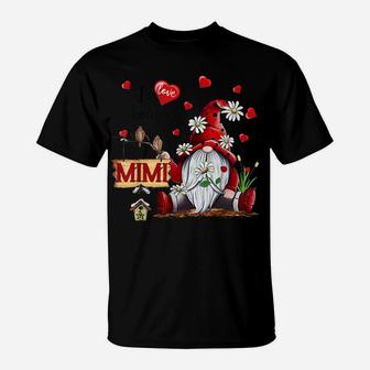 I Love Being A Mimi Gnome Valentine's Day Grandma Funny Gift T-Shirt | Crazezy