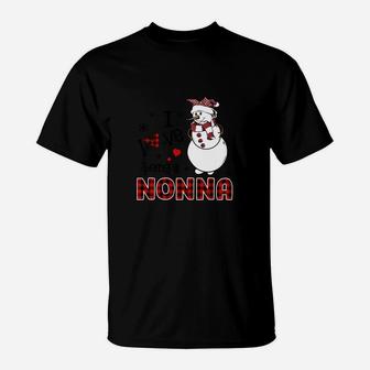I Love Being A Nonna Snowman - Christmas Gift Sweatshirt T-Shirt | Crazezy