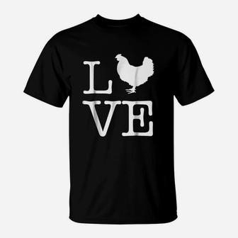 I Love Chickens Funny Chicken Lover Kids Gift T-Shirt | Crazezy