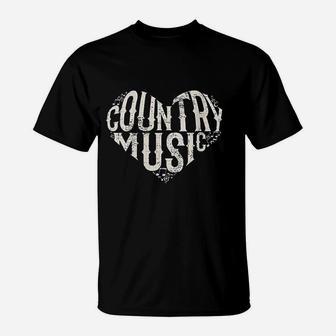 I Love Country Design Country Music Lover Gift Idea T-Shirt | Crazezy DE