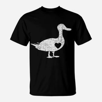 I Love Ducks T Design - Farmer Vintage Crazy White Fowl T-Shirt | Crazezy CA