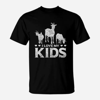 I Love My Kids Goat T-Shirt | Crazezy DE