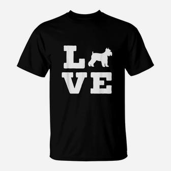 I Love My Schnauzer Cute Animal Lover Dog T-Shirt | Crazezy