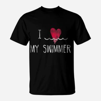 I Love My Swimmer T-Shirt Swimming Swim Mom T-Shirt | Crazezy AU