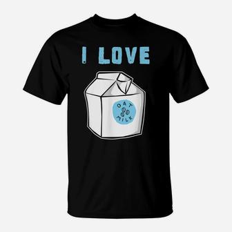 I Love Oat Milk Drawing T-Shirt | Crazezy CA