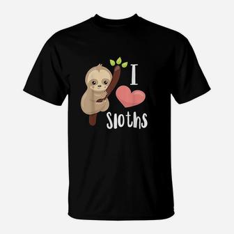 I Love Sloths T-Shirt | Crazezy