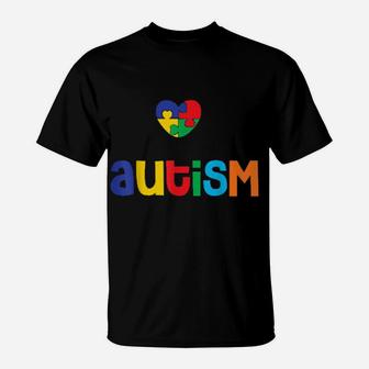 I Love Someone With Autism Puzzle Heart Valentines Day T-Shirt - Monsterry