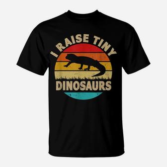 I Raise Tiny Dinosaur Vintage Retro Funny Leopard Gecko T-Shirt | Crazezy UK