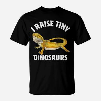 I Raise Tiny Dinosaurs Bearded Dragon Mom Dad Kids Gift T-Shirt | Crazezy DE