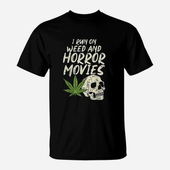 I Run Horror Movies Skull T-Shirt | Crazezy