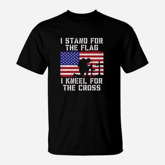 I Stand For The Flag I Kneel For The Cross T-Shirt | Crazezy