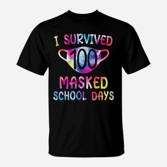 I Survived 100 Masked School Days For Kids Student Teacher T-Shirt | Crazezy AU
