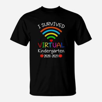 I Survived Virtual Kindergarten End Of Year Distance Learnin T-Shirt | Crazezy DE