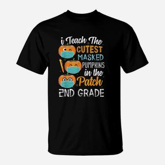 I Teach The Cutest Pumpkins In The Patch 2Nd Grade T-Shirt | Crazezy