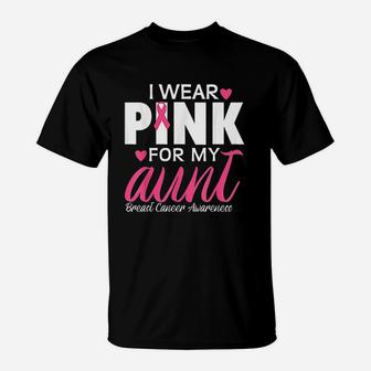 I Wear Pink For My Aunt T-Shirt | Crazezy UK