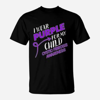 I Wear Purple For My Child T-Shirt | Crazezy AU