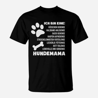 Ich Bin Eine Hunde Mama T-Shirt, Pfotenabdruck & Liebevoller Spruch - Seseable