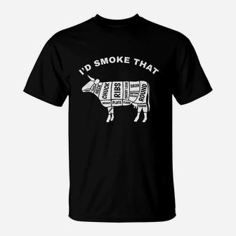 I'd That Cow Bbq Meat T-Shirt | Crazezy