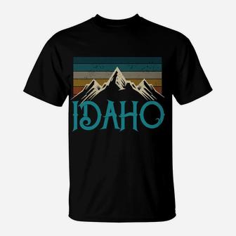 Idaho Vintage Mountains Nature Hiking Pride Souvenirs Gift T-Shirt | Crazezy CA