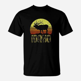 Idaho Vintage Retro Sunset T-Shirt | Crazezy