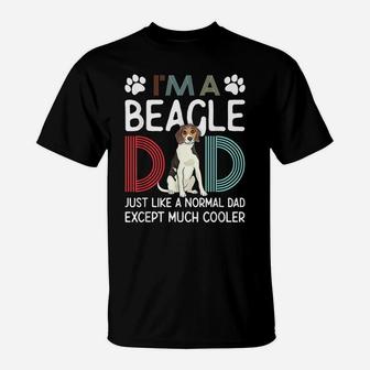 I'm A Beagle Dad Retro Beagle Dog Dad Funny Father's Day T-Shirt | Crazezy
