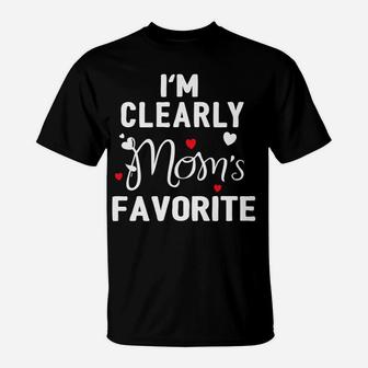 I'm Clearly Mom's Favorite Funny Sibling Humor Gift T-Shirt | Crazezy UK
