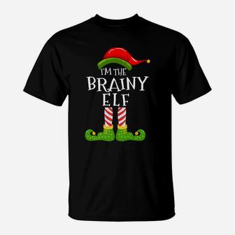 I'm The Brainy Elf Group Matching Family Christmas Pyjamas T-Shirt | Crazezy
