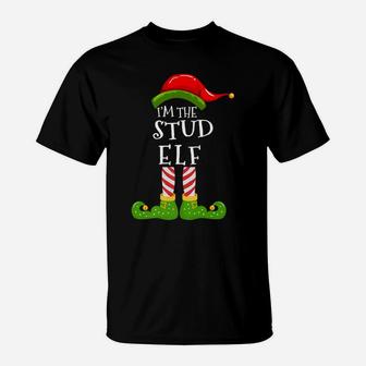 I'm The Stud Elf Group Matching Family Christmas Pyjamas T-Shirt | Crazezy