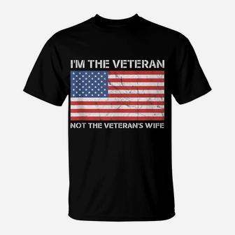 I'm The Veteran Not The Wife - Female American Pride Design T-Shirt | Crazezy