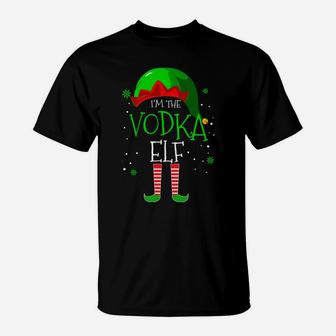 I'm The Vodka Elf Family Matching Costume Christmas Gift T-Shirt | Crazezy
