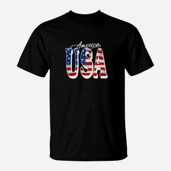 Independence Patriotic America Usa Flag Memorial 4Th Of July T-Shirt - Monsterry