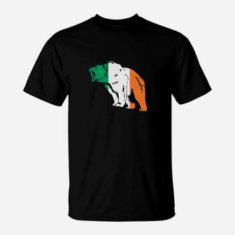 Ireland Flag Bear St Patricks Day Men Women Gift T-Shirt - Thegiftio UK