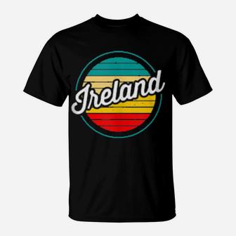 Ireland Retro Sunset Vintage Distressed Design T-Shirt - Monsterry