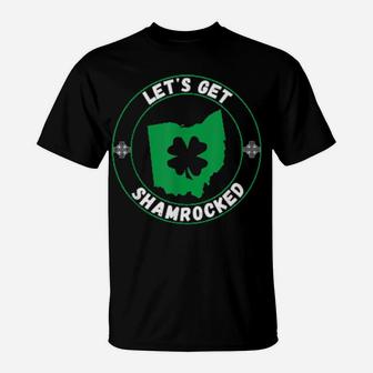Irish American Ohio Map St Patricks Day Costume T-Shirt - Monsterry AU