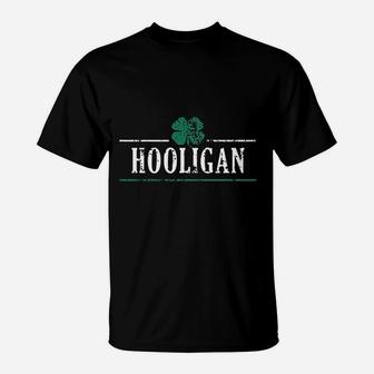 Irish Clover Hooligan Funny Saint Patricks Day Lucky Irish T-Shirt - Thegiftio UK