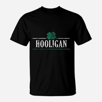 Irish Clover Hooligan Funny Saint Patricks Day Lucky Irish T-Shirt - Thegiftio
