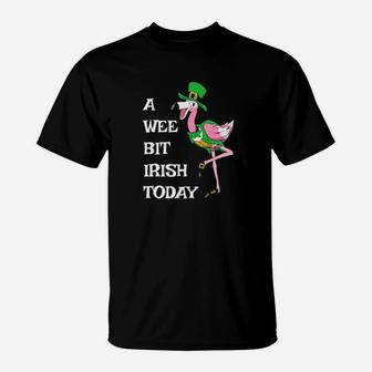 Irish Flamingo Saint Patricks Day Leprechaun Hat Bird T-Shirt - Monsterry
