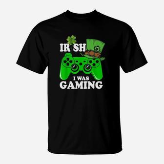 Irish I Was Gaming For Lucky Gamer Player St Patricks Day T-Shirt - Monsterry DE