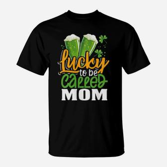 Irish Mom Cute St Patricks Lucky Mothers Day T-Shirt - Monsterry